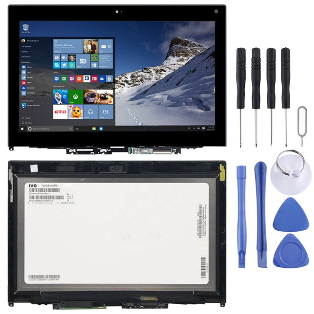1366 x 768 HD LCD Screen and Digitizer Full Assembly with Frame for Lenovo Thinkpad 12.5 inch Yoga 260 (Black)-garmade.com