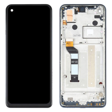 LCD Screen and Digitizer Full Assembly with Frame for Motorola One Action XT2013-1 XT2013-2 XT2013-4 (Blue)-garmade.com