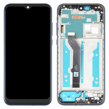 LCD Screen and Digitizer Full Assembly with Frame for Motorola Moto E (2020) (Blue)-garmade.com