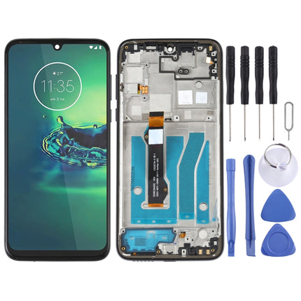 LCD Screen and Digitizer Full Assembly with Frame for Motorola Moto G8 Plus XT2019 XT2019-2 (Black)-garmade.com