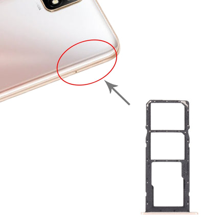 SIM Card Tray + SIM Card Tray + Micro SD Card Tray for Huawei Enjoy 20 SE 4G(Gold)-garmade.com