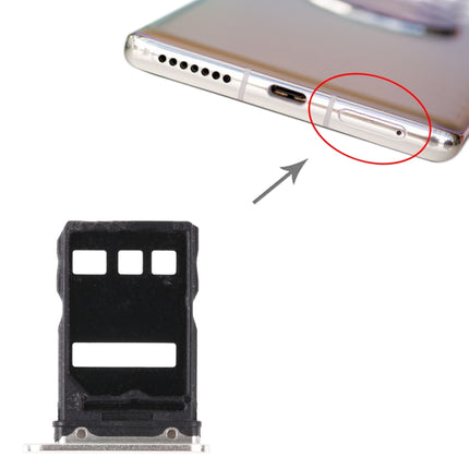SIM Card Tray + NM Card Tray for Huawei Mate 40 (Silver)-garmade.com