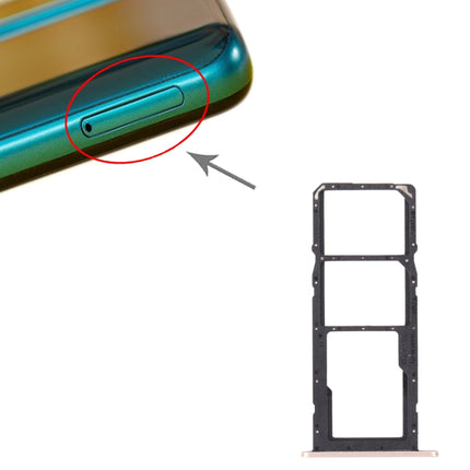 SIM Card Tray + SIM Card Tray + Micro SD Card Tray for Huawei P Smart 2021 (Gold)-garmade.com