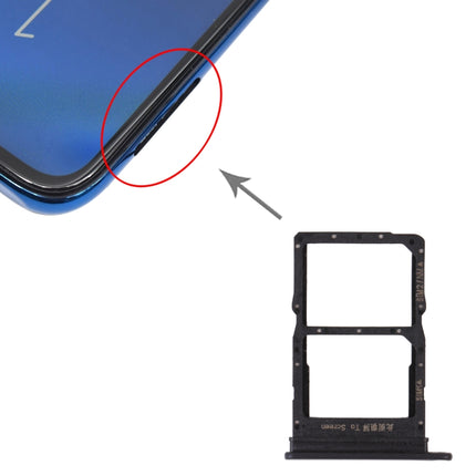 SIM Card Tray + SIM Card Tray / NMicro Card Tray for Honor X10 Max 5G (Black)-garmade.com