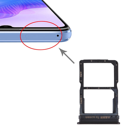 SIM Card Tray + NM Card Tray for Huawei Enjoy 20 Pro (Black)-garmade.com