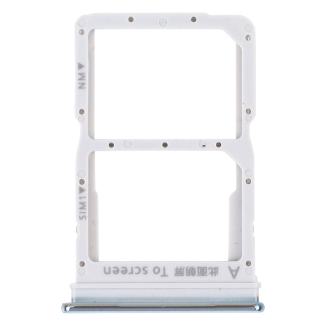 SIM Card Tray + NM Card Tray for Huawei P Smart S (Silver)-garmade.com