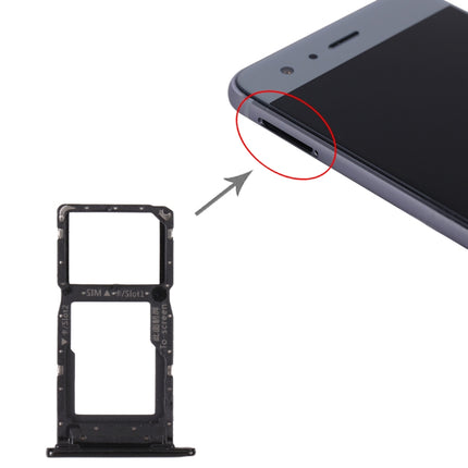 SIM Card Tray + SIM Card Tray / Micro SD Card Tray for Honor 9S (Black)-garmade.com