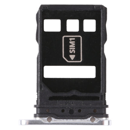 SIM Card Tray + NM Card Tray for Huawei P40 Pro+ (Silver)-garmade.com