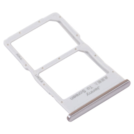 SIM Card Tray + NM Card Tray for Huawei Nova 7i (Silver)-garmade.com