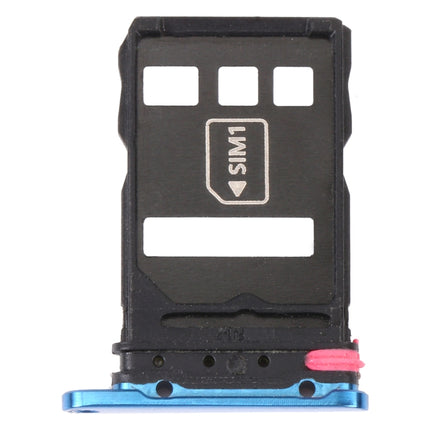 SIM Card Tray + NM Card Tray for Huawei P40 Pro (Blue)-garmade.com