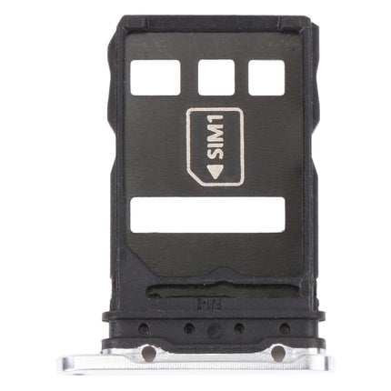 SIM Card Tray + NM Card Tray for Huawei P40 Pro (Silver)-garmade.com