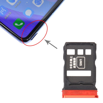 SIM Card Tray + SIM Card Tray for Huawei Nova 6 (Red)-garmade.com