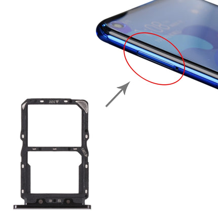 SIM Card Tray + NM Card Tray for Huawei Nova 5 Pro (Black)-garmade.com