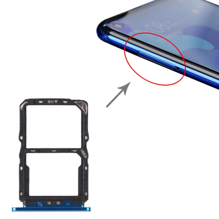 SIM Card Tray + NM Card Tray for Huawei Nova 5 Pro (Blue)-garmade.com