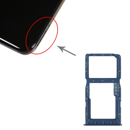 SIM Card Tray + SIM Card Tray / Micro SD Card Tray for Huawei Nova 4e(Blue)-garmade.com