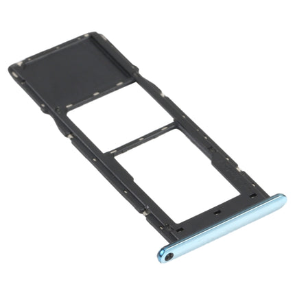 SIM Card Tray + Micro SD Card Tray for LG K61 LMQ630EAW, LM-Q630 (Blue)-garmade.com