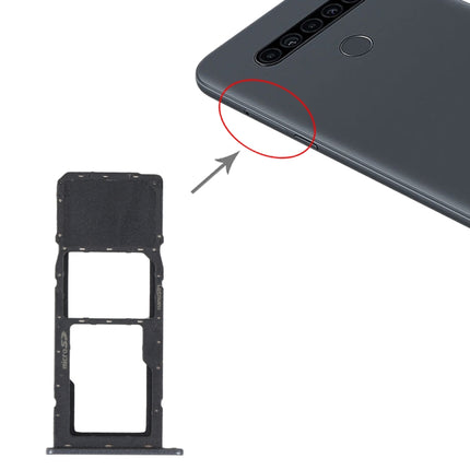 SIM Card Tray + Micro SD Card Tray for LG K41S LMK410EMW LM-K410EMW LM-K410(Silver)-garmade.com