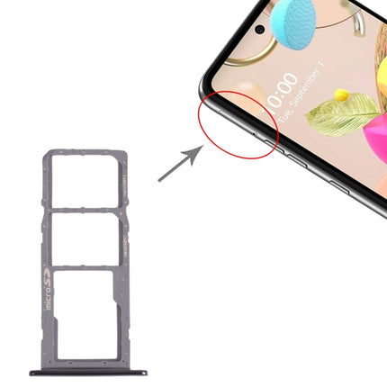 SIM Card Tray + SIM Card Tray + Micro SD Card Tray for LG K42 / K52 (Brazil) LMK420 LMK420H LMK420E LMK420Y(Black)-garmade.com