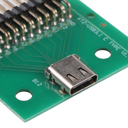 Double-sided Positive and Negative Type C Female Test Board USB 3.1 with PCB 24P Female Connector-garmade.com