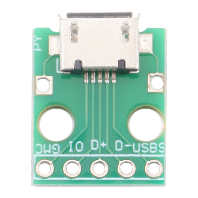 10 PCS Micro USB to 5pin 2.54MM Female Connector Test Board-garmade.com
