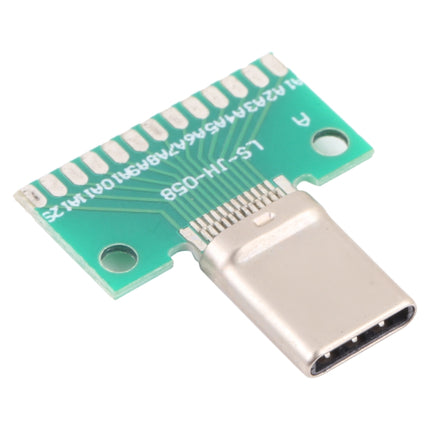 Double-sided Positive and Negative Type C Male Test Board USB 3.1 with PCB 24pin Welded-garmade.com