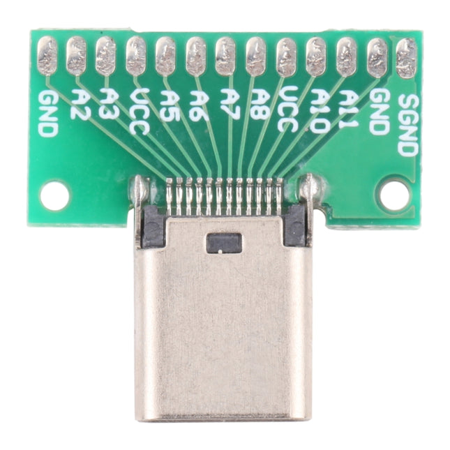 Double-sided Positive and Negative Type C Female Test Board USB 3.1 with PCB 24pin Welded-garmade.com