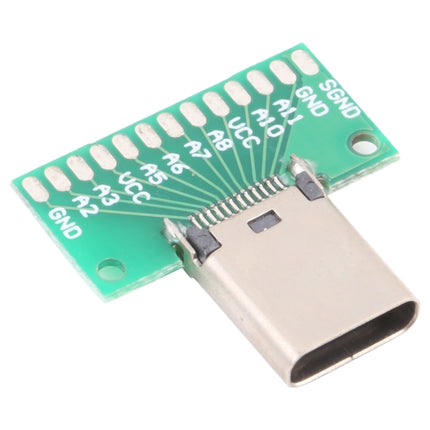 Double-sided Positive and Negative Type C Female Test Board USB 3.1 with PCB 24pin Welded-garmade.com