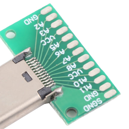 Double-sided Positive and Negative Type C Female Test Board USB 3.1 with PCB 24pin Welded-garmade.com