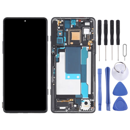 OLED Material LCD Screen and Digitizer Full Assembly With Frame for Xiaomi Redmi K40 Gaming M2012K10C M2104K10AC(Grey)-garmade.com