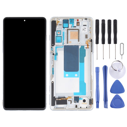 OLED Material LCD Screen and Digitizer Full Assembly With Frame for Xiaomi Redmi K40 Gaming M2012K10C M2104K10AC(Silver)-garmade.com