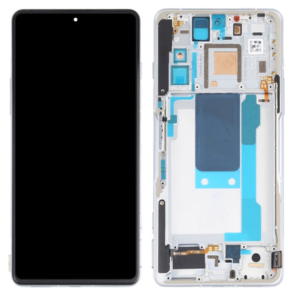 OLED Material LCD Screen and Digitizer Full Assembly With Frame for Xiaomi Redmi K40 Gaming M2012K10C M2104K10AC(Silver)-garmade.com