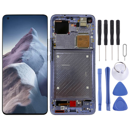 Original AMOLED Material LCD Screen and Digitizer Full Assembly With Frame for Xiaomi Mi 11 Ultra / Mi 11 Pro M2102K1G M2102K1C M2102K1AC (Purple)-garmade.com