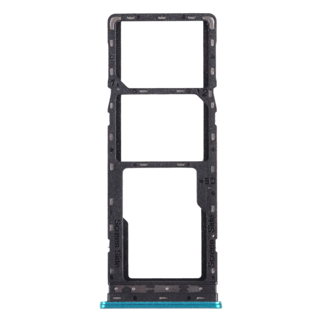 SIM Card Tray + SIM Card Tray + Micro SD Card Tray for infinix Hot 9 Play X680 C680B X680C (Green)-garmade.com