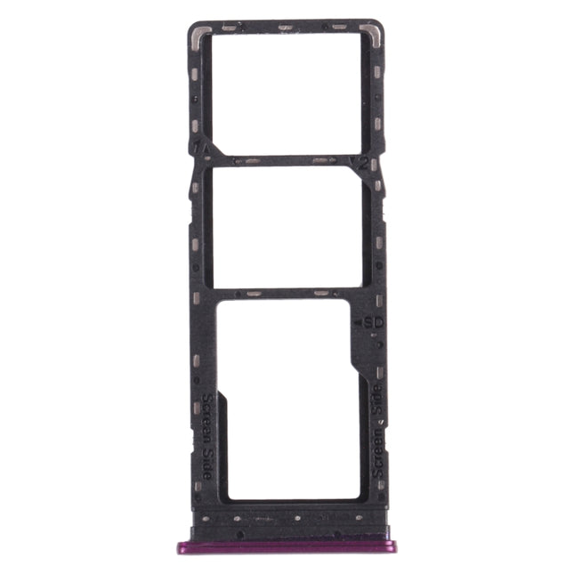 SIM Card Tray + SIM Card Tray + Micro SD Card Tray for infinix Hot 9 Play X680 C680B X680C (Purple)-garmade.com