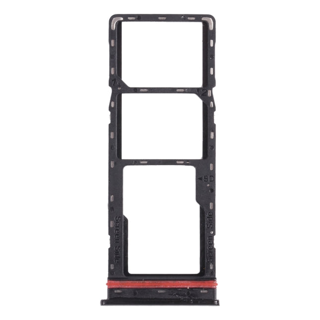 SIM Card Tray + SIM Card Tray + Micro SD Card Tray for infinix Hot 8 Lite X650 (Black)-garmade.com