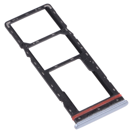 SIM Card Tray + SIM Card Tray + Micro SD Card Tray for infinix Hot 8 Lite X650 (Grey)-garmade.com