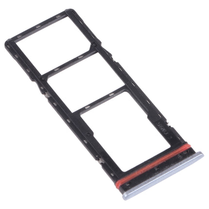 SIM Card Tray + SIM Card Tray + Micro SD Card Tray for infinix Hot 8 Lite X650 (Grey)-garmade.com