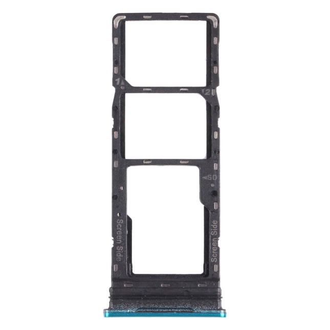 SIM Card Tray + SIM Card Tray + Micro SD Card Tray for infinix Smart 5 X657 X657C (Green)-garmade.com