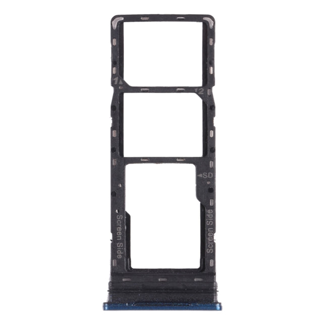 SIM Card Tray + SIM Card Tray + Micro SD Card Tray for infinix Smart 5 X657 X657C (Blue)-garmade.com