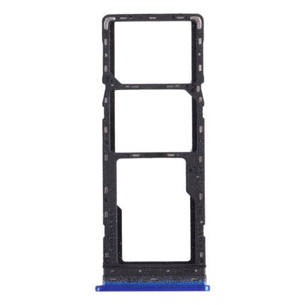 SIM Card Tray + SIM Card Tray + Micro SD Card Tray for Tecno Spark 4 / Camon 12 KC2 KC8 CC7 (Blue)-garmade.com