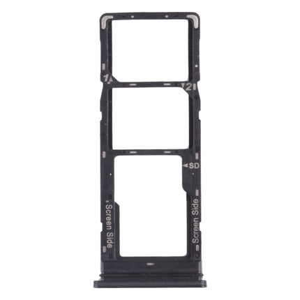 SIM Card Tray + SIM Card Tray + Micro SD Card Tray for Tecno Pouvoir 4 Pro / Pouvoir 4 LC7 (Black)-garmade.com