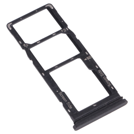 SIM Card Tray + SIM Card Tray + Micro SD Card Tray for Tecno Pouvoir 4 Pro / Pouvoir 4 LC7 (Black)-garmade.com