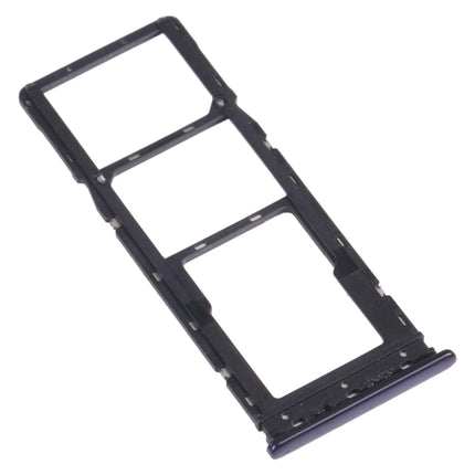 SIM Card Tray + SIM Card Tray + Micro SD Card Tray for Tecno Camon 12 Air CC6(Black)-garmade.com