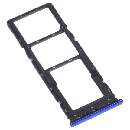 SIM Card Tray + SIM Card Tray + Micro SD Card Tray for Tecno Camon 12 Air CC6(Blue)-garmade.com