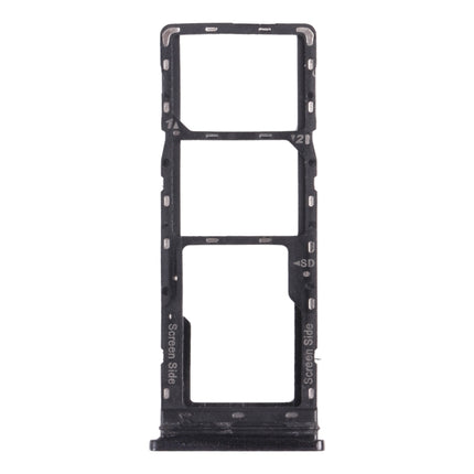 SIM Card Tray + SIM Card Tray + Micro SD Card Tray for Tecno Spark 6 Air KE6 KE6J KF6 (Black)-garmade.com