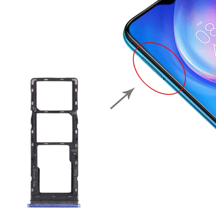 SIM Card Tray + SIM Card Tray + Micro SD Card Tray for Tecno Spark 6 Air KE6 KE6J KF6 (Blue)-garmade.com