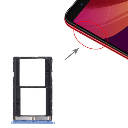 SIM Card Tray + SIM Card Tray + Micro SD Card Tray for Infinix Note 5 Stylus X605 (Blue)-garmade.com