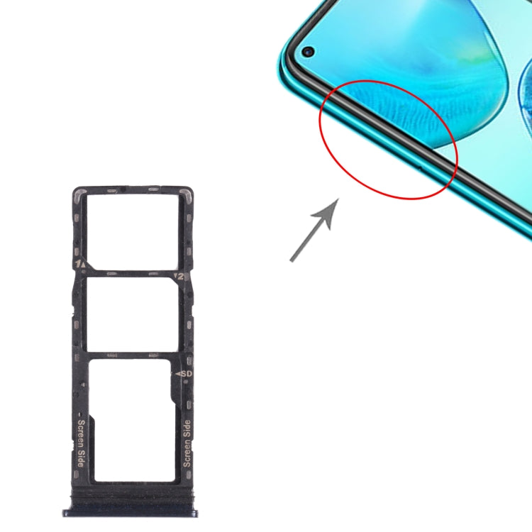 SIM Card Tray + SIM Card Tray + Micro SD Card Tray for Infinix Note 8i X683 (Blue)-garmade.com