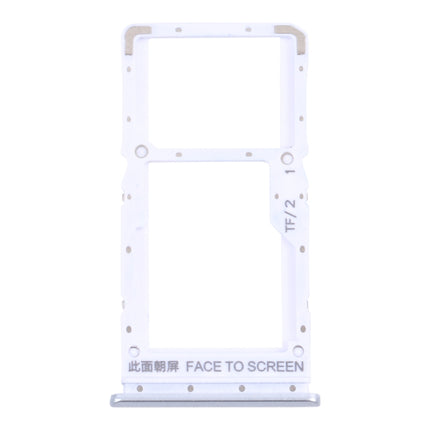 SIM Card Tray + SIM Card Tray / Micro SD Card Tray for Xiaomi Redmi Note 10 5G / Poco M3 Pro 5G M2103K19G M2103K19C M2103K19PG M2103K19PI (Silver)-garmade.com