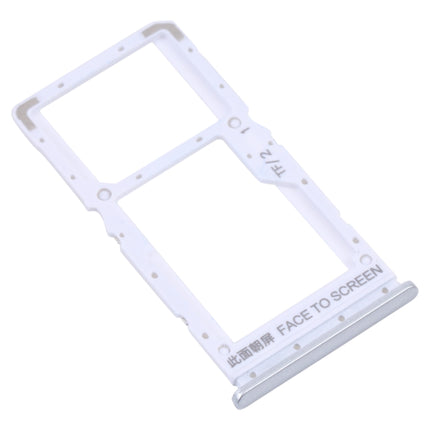 SIM Card Tray + SIM Card Tray / Micro SD Card Tray for Xiaomi Redmi Note 10 5G / Poco M3 Pro 5G M2103K19G M2103K19C M2103K19PG M2103K19PI (Silver)-garmade.com